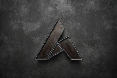 3D rendering ardor cryptocurrency coin on colorful background, cryptocurrency concept color art