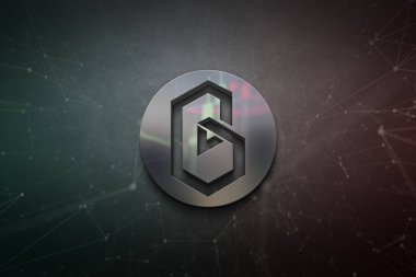 3D rendering band cryptocurrency coin on colorful background, cryptocurrency concept color art