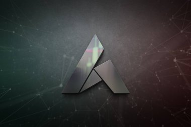 3D rendering ardor cryptocurrency coin on colorful background, cryptocurrency concept color art