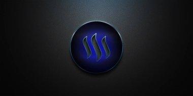 3D rendering steem cryptocurrency coin on colorful background, cryptocurrency concept color art