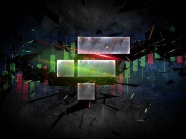 Renkli arkaplan üzerinde ftx şifreleme para, şifreleme konsepti renk sanatı 3D illüstrasyon