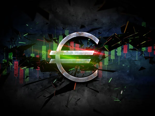 Színes Háttér Euro Koncepció Színes Művészet — Stock Fotó