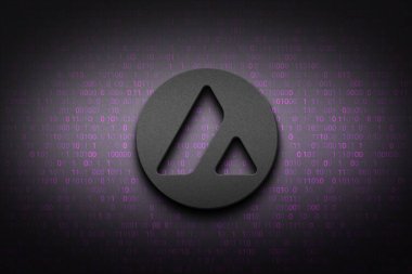 3 boyutlu çığ kripto para rengarenk arkaplan, kripto para konsept renk sanat 3D illüstrasyon