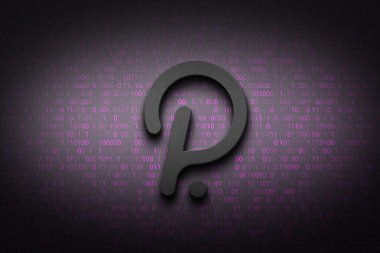 Renkli arkaplan üzerinde üç boyutlu polkadot kripto para oluşturma, kripto para kavramı konsepti renk sanatı 3D illüstrasyon