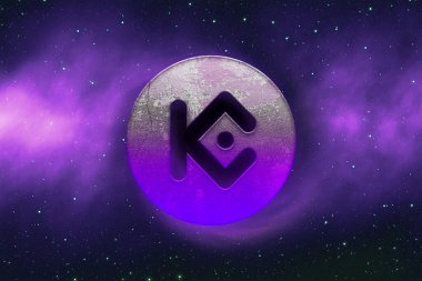 3D şifreleme kucoin Renkli arka plan, kripto para kavramı 3D illüstrasyon