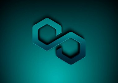 3D şifreleme çokgen para rengarenk arkaplan, şifreleme konsepti 3D illüstrasyon