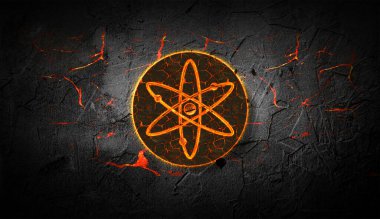 3D şifreleme kripto para kozmos para rengarenk arka plan, kripto para konsepti 3D illüstrasyon