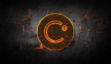 3D şifreleme parolası rengarenk arka plan, kripto para konsepti 3D illüstrasyon