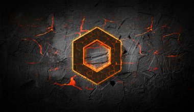 3D şifreli para zinciri zinciri rengarenk arkaplan, kripto para kavramı 3D illüstrasyon