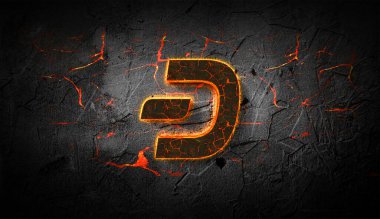 Renkli arkaplan, kripto para kavramı 3 boyutlu resimleme üzerine 3 boyutlu şifreleme çizgi sikkesi