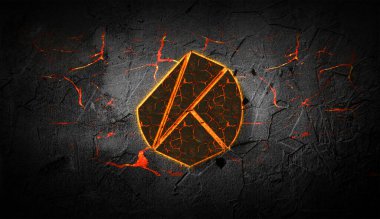 3D şifreleme parolası renkli arkaplan üzerine klayth para, şifreleme konsepti 3D illüstrasyon