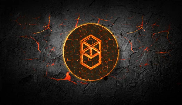 3D şifreleme fantom para Renkli arka plan, kripto para kavramı 3D illüstrasyon