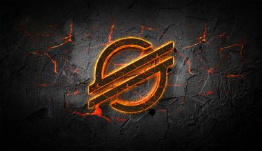 Koyu arkaplan üzerinde 3D kripto para, kripto para kavramı 3D illüstrasyon