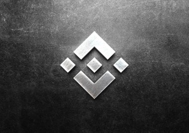 Renkli arkaplan, kripto para konsepti 3D resimleme üzerine üç boyutlu şifreleme binans madeni para