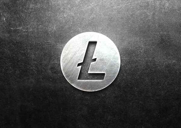 Rendering Cryptocurrency Litecoin Coin Colorful Background Cryptocurrency Concept Illustration — Stok fotoğraf