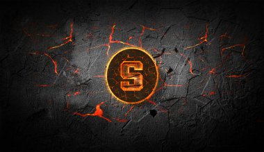 3D şifreleme sanbox para rengarenk arka plan, kripto para konsepti 3D illüstrasyon