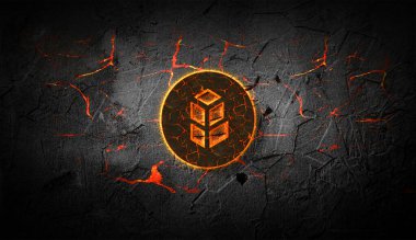 3D şifreleme banknotu rengarenk arkaplan, kripto para konsepti 3D illüstrasyon