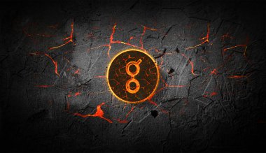 3D şifreleme şifreleme golem para Renkli arka plan, kripto para kavramı 3D illüstrasyon