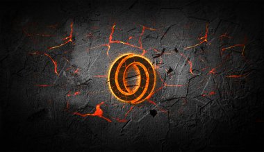 3D şifreleme şifreleme vahası madeni para rengarenk arka plan, kripto para konsepti 3D illüstrasyon