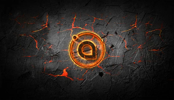 3D şifreleme siacoin madeni para rengarenk arka plan, şifreleme konsepti 3D illüstrasyon