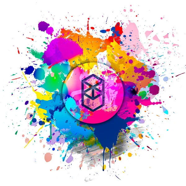 Rendering Cryptocurrency Fantom Coin Colorful Background Cryptocurrency Concept Illustration — Fotografia de Stock