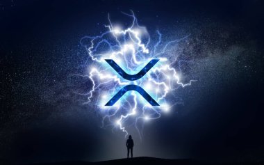 3D şifreleme xpr para rengarenk arkaplan, şifreleme konsepti 3D illüstrasyon