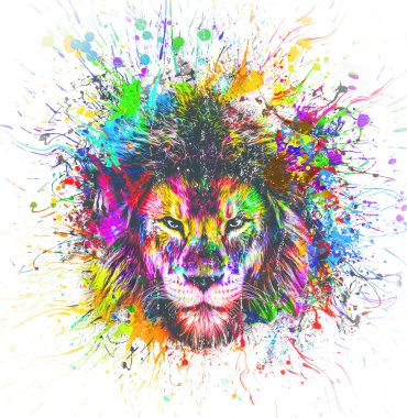 Bir sürü renkli aslana yaklaş.