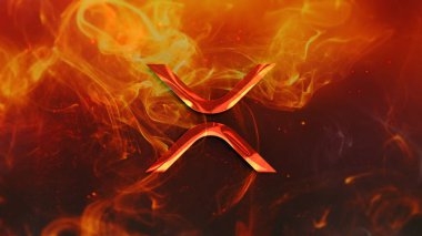 3D şifreleme xpr para rengarenk arkaplan, şifreleme konsepti 3D illüstrasyon