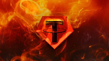 Renkli arkaplan, kripto para konsepti 3 boyutlu resimleme üzerine şifreli para aktarımı