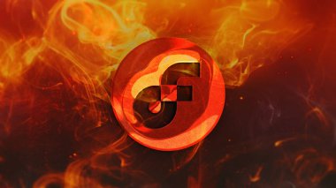 3D şifreleme para akışı rengarenk arka plan, şifreleme konsepti 3B illüstrasyon