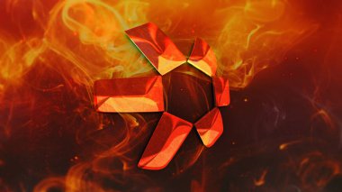 Renkli arkaplan, kripto para kavramı 3 boyutlu resimleme üzerine üç boyutlu şifreli para oluşturma