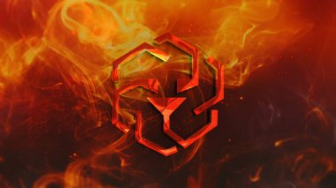 Yangın arka planında yangın alevi