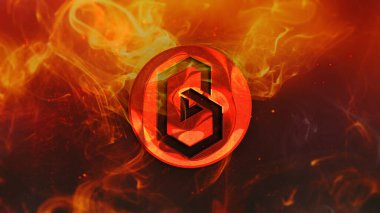 3D şifreleme bantpara rengarenk arka plan, kripto para konsepti 3D illüstrasyon