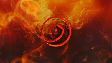 3D şifreleme güvenli para rengarenk arka plan, kripto para konsepti 3D illüstrasyon