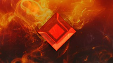 3D şifreleme dalgası para rengarenk arka plan, şifreleme konsepti 3D illüstrasyon