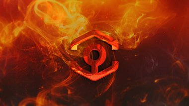 3D şifreleme ankr sikke rengarenk arkaplan, şifreleme konsepti 3D illüstrasyon