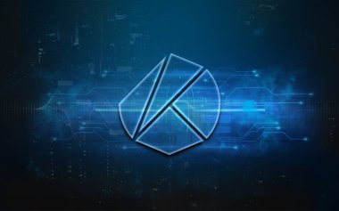 3D şifreleme parolası renkli arkaplan üzerine klayth para, şifreleme konsepti 3D illüstrasyon