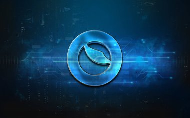 Renkli arkaplan, kripto para kavramı 3 boyutlu resimleme üzerine 3 boyutlu şifreli para oluşturma