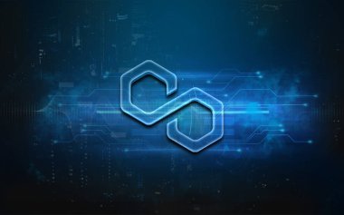 3D şifreleme çokgen para rengarenk arkaplan, şifreleme konsepti 3D illüstrasyon