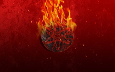 Renkli arkaplan, kripto para birimi konsepti 3D resimleme