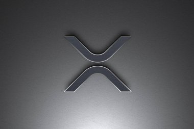 Renkli arkaplan, kripto para konsepti 3B resimleme üzerinde şifreleme xpr sikkesi