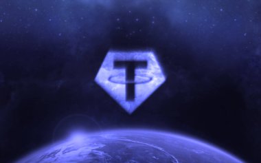 Renkli arkaplan, kripto para konsepti 3 boyutlu resimleme üzerine şifreli para aktarımı