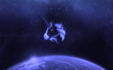 3D şifreleme şifreleme para unuswap renkli arkaplan, şifreleme konsepti 3D illüstrasyon