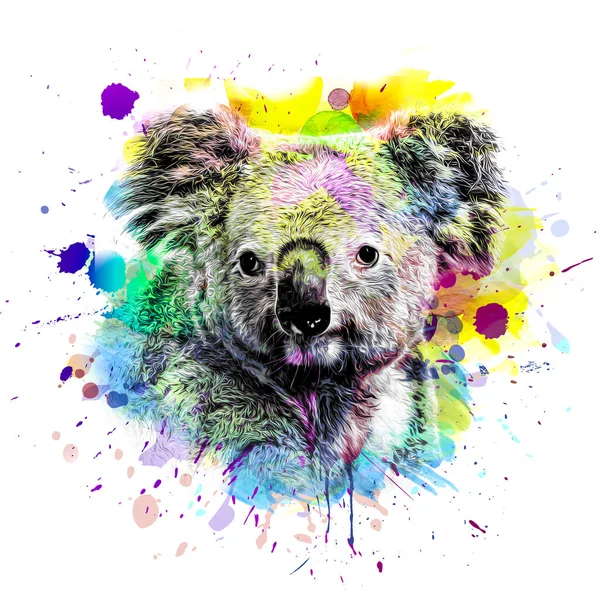 Grunge Pozadí Graffiti Malované Panda — Stock fotografie