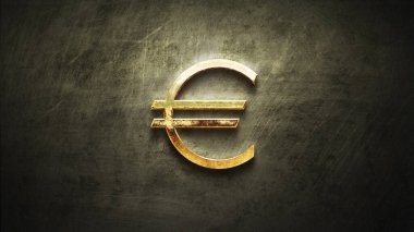 3D rendering currency euro on colorful background, cryptocurrency concept 3D illustration
