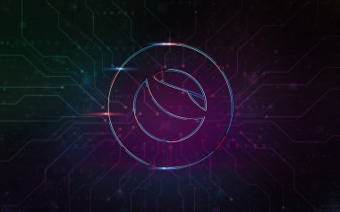 Renkli arkaplan, kripto para kavramı 3 boyutlu resimleme üzerine 3 boyutlu şifreli para oluşturma