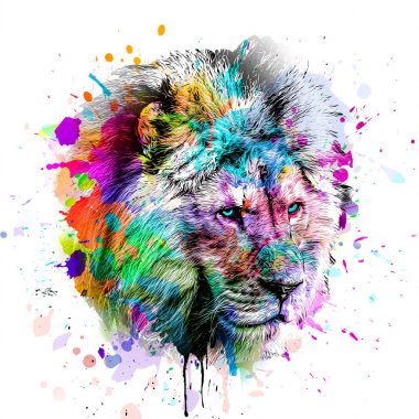 graffiti on the wall with tiger color art