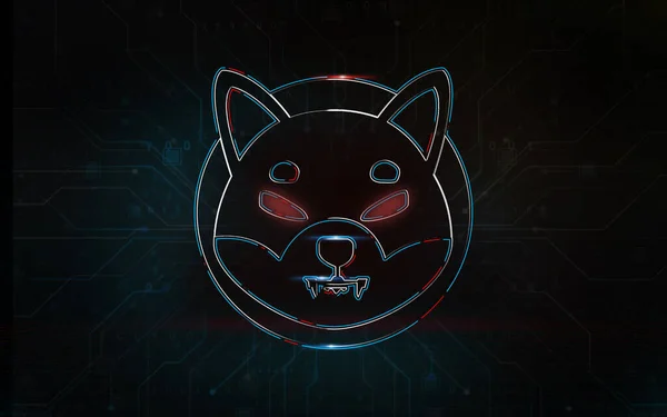 Απόδοση Cryptocurrency Shiba Inu Νόμισμα Πολύχρωμο Φόντο Έννοια Cryptocurrency Εικονογράφηση — Φωτογραφία Αρχείου