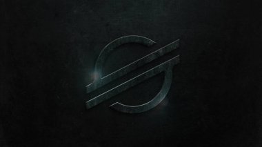 3D şifreleme kripto para yıldız para rengarenk arka plan, şifreleme konsepti 3D illüstrasyon