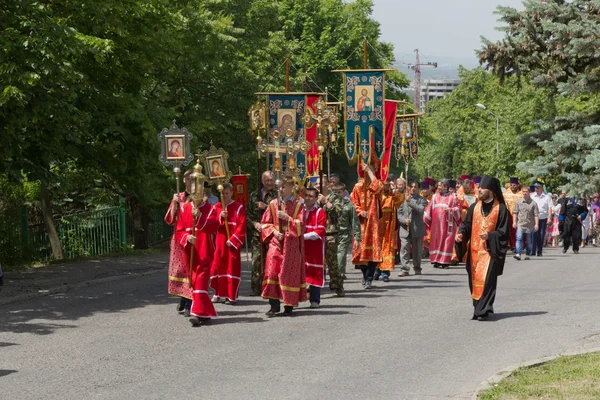 Procesja religijna w mieście pyatigorsk. — Zdjęcie stockowe